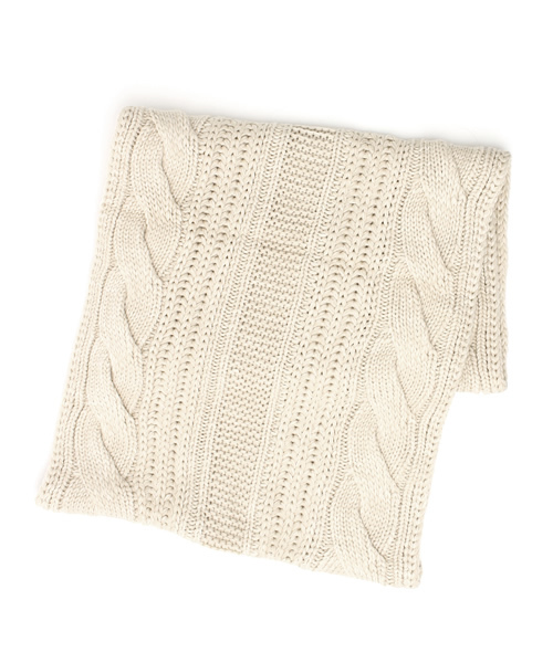 MOUSSY（マウジー）の「cable snood Ⅱ（マフラー・レディース・グレー/ベージュ/ライトブラック・FREE）」の6枚目の写真