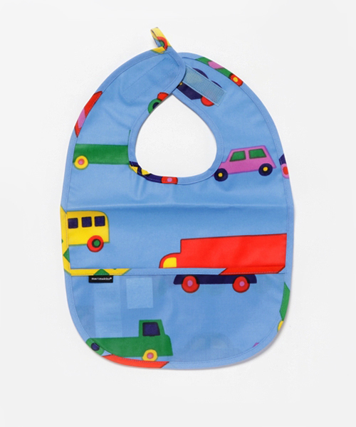 marimekko（マリメッコ）の「Pikku Bo Boo / Bib（スタイ/よだれかけ・キッズ・ブルー/カラフル/ターコイズブルー・FREE）」の3枚目の写真