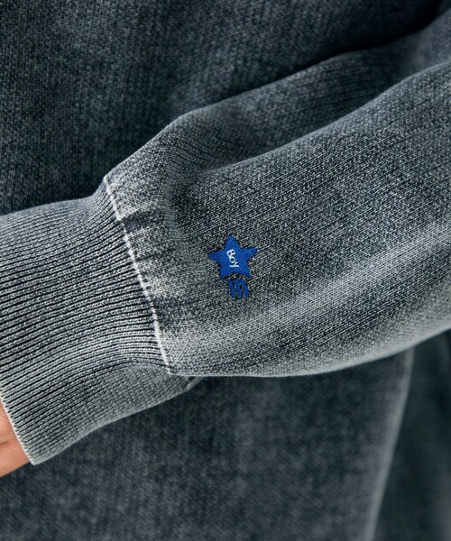 GLOSTER（グロスター）の「【BOYエンブレム刺繍】Wフェイス フェードプルオーバーニット（ニット/セーター・メンズ・チャコールグレー/ネイビー/オレンジ・S/M/L）」の10枚目の写真