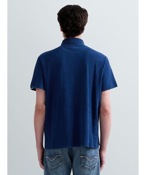 REPLAY（リプレイ）の「デニムウォッシュポロシャツ（ポロシャツ・メンズ・インディゴブルー・X-LARGE/LARGE/MEDIUM/SMALL）」の4枚目の写真