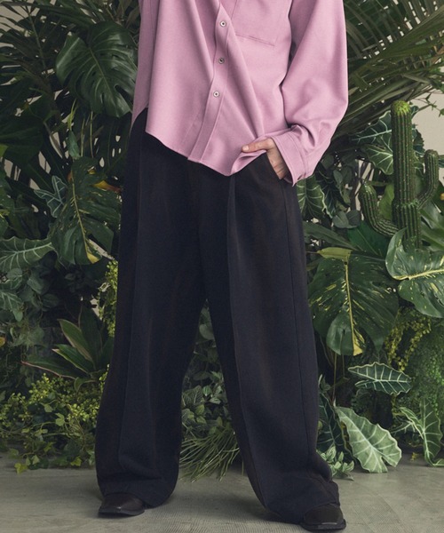MAISON SPECIAL(メゾンスペシャル)の「《UNISEX》Sun-fade Prime-Wide Sweatpants/サンフェードプライムワイドスウェットパンツ【MAISON SPECIAL/メゾンスペシャル】■セットアップ対応■(スウェットパンツ・メンズ・ブラック/バーガンディー/ネイビー・0/1/2)」の2枚目の写真