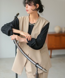 itto...（イット）の「ダブルボタンベスト&テーパードパンツセットアップスーツ（スーツパンツ）」