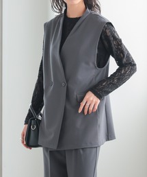 itto...（イット）の「ダブルボタンベスト&テーパードパンツセットアップスーツ（スーツパンツ）」