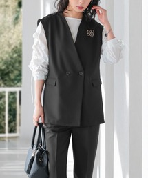 itto...（イット）の「ダブルボタンベスト&テーパードパンツセットアップスーツ（スーツパンツ）」