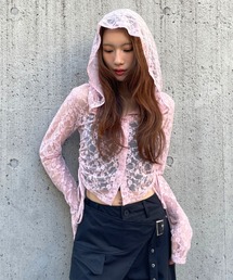 3.3 Field Trip  | 3.3 Field Trip／レースボタンフードロングスリーブ(Tシャツ/カットソー)