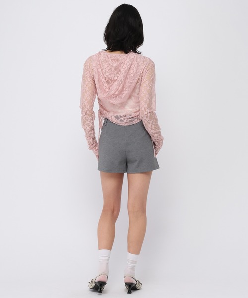 3.3 Field Trip (3.3フィールドトリップ)の「3.3 Field Trip/レースボタンフードロングスリーブ(Tシャツ/カットソー・レディース・ブラック/ホワイト/ピンク・FREE)」の20枚目の写真