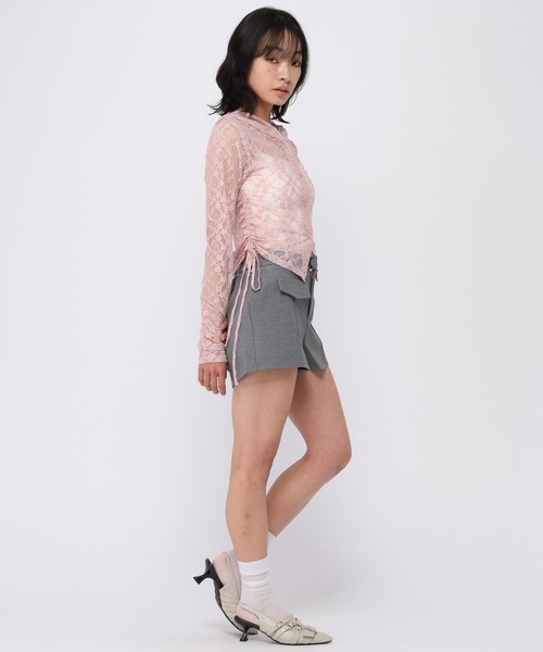 3.3 Field Trip (3.3フィールドトリップ)の「3.3 Field Trip/レースボタンフードロングスリーブ(Tシャツ/カットソー・レディース・ブラック/ホワイト/ピンク・FREE)」の21枚目の写真