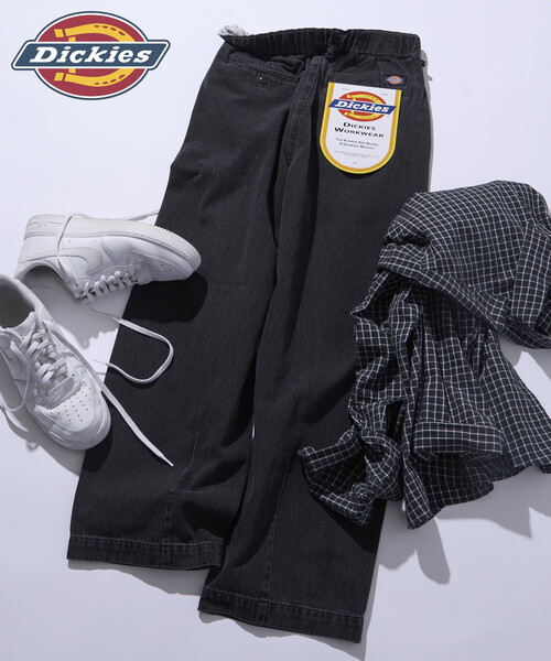 FREAK'S STORE（フリークスストア）の「限定展開 Dickies×FREAK'S STORE ディッキーズ 別注 ワイドシルエット バレルレッグ ワークパンツ（チノパンツ・メンズ・ベージュ/インディゴブルー/ブラック/ブラック系その他・SMALL/MEDIUM/LARGE）」の7枚目の写真