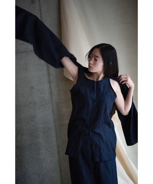 k3&co.（ケイスリーアンドコー）の「Linen Top（シャツ/ブラウス・レディース・Navy・ONE SIZE）」の7枚目の写真