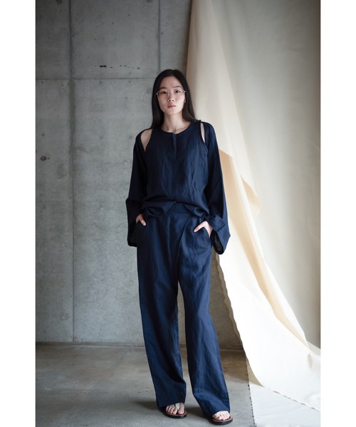 k3&co.（ケイスリーアンドコー）の「Linen Top（シャツ/ブラウス・レディース・Navy・ONE SIZE）」の8枚目の写真