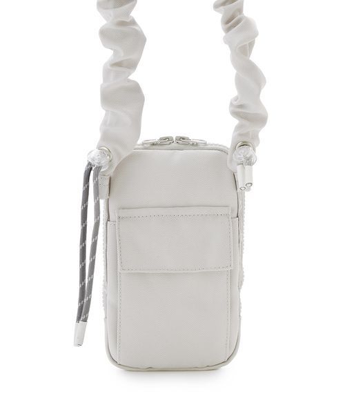 emmi（エミ）の「ギャザーショルダースマホショルダー（ショルダーバッグ・レディース・ブラック/レッド/ライトグレー/ホワイト・F）」の7枚目の写真