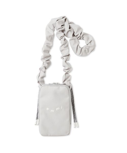 emmi（エミ）の「ギャザーショルダースマホショルダー（ショルダーバッグ・レディース・ブラック/レッド/ライトグレー/ホワイト・F）」の17枚目の写真