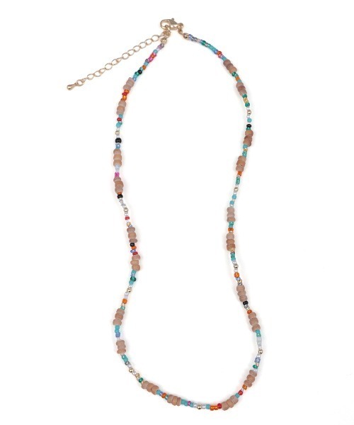 チチカカ（チチカカ）の「ココナッツ＆ビーズネックレス（ネックレス・レディース・ベージュ/ブラウン/ブルー・FREE）」の6枚目の写真