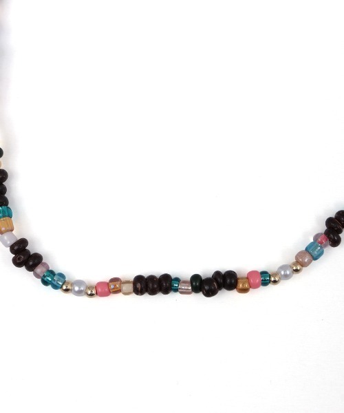 チチカカ（チチカカ）の「ココナッツ＆ビーズネックレス（ネックレス・レディース・ベージュ/ブラウン/ブルー・FREE）」の8枚目の写真
