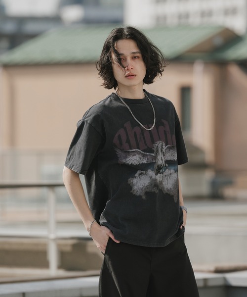 Theater code（シアターコード）の「Print Design Vintage-Style Crew Neck T-Shirt / プリントデザイン ヴィンテージライク クルーネックTシャツ 2026年春夏（Tシャツ/カットソー・メンズ・ホワイト/ブラック・M/L）」の3枚目の写真