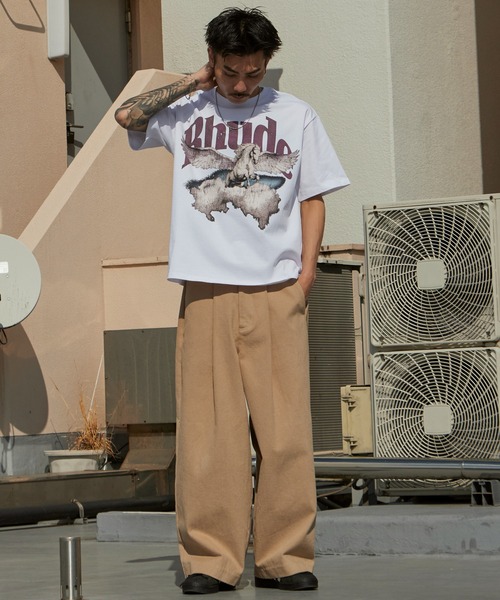 Theater code（シアターコード）の「Print Design Vintage-Style Crew Neck T-Shirt / プリントデザイン ヴィンテージライク クルーネックTシャツ 2026年春夏（Tシャツ/カットソー・メンズ・ホワイト/ブラック・M/L）」の19枚目の写真