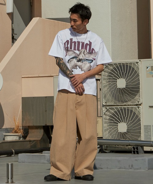 Theater code（シアターコード）の「Print Design Vintage-Style Crew Neck T-Shirt / プリントデザイン ヴィンテージライク クルーネックTシャツ 2026年春夏（Tシャツ/カットソー・メンズ・ホワイト/ブラック・M/L）」の20枚目の写真