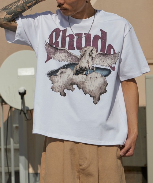 Theater code（シアターコード）の「Print Design Vintage-Style Crew Neck T-Shirt / プリントデザイン ヴィンテージライク クルーネックTシャツ 2026年春夏（Tシャツ/カットソー・メンズ・ホワイト/ブラック・M/L）」の13枚目の写真