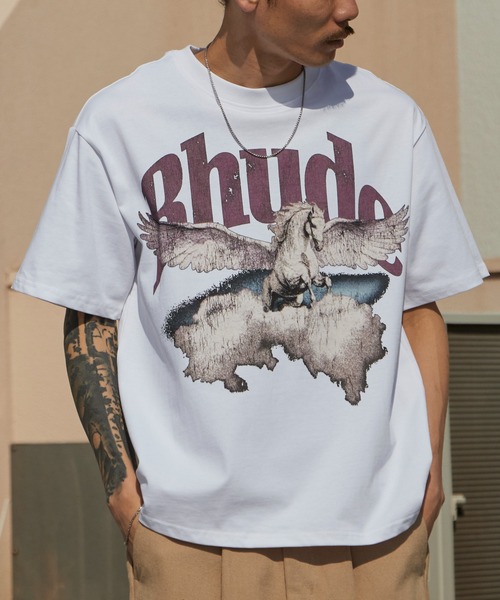 Theater code（シアターコード）の「Print Design Vintage-Style Crew Neck T-Shirt / プリントデザイン ヴィンテージライク クルーネックTシャツ 2026年春夏（Tシャツ/カットソー・メンズ・ホワイト/ブラック・M/L）」の14枚目の写真