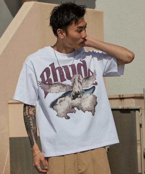 Theater code（シアターコード）の「Print Design Vintage-Style Crew Neck T-Shirt / プリントデザイン ヴィンテージライク クルーネックTシャツ 2026年春夏（Tシャツ/カットソー・メンズ・ホワイト/ブラック・M/L）」の17枚目の写真