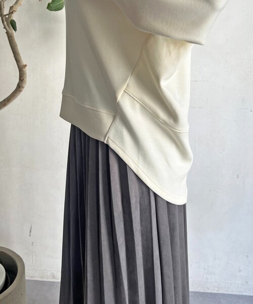 un dix cors（アンディコール）の「フードコクーンロゴプルオーバー（Tシャツ/カットソー・レディース・アイボリー/ブラック/グレー/バイオレット・FREE）」の14枚目の写真