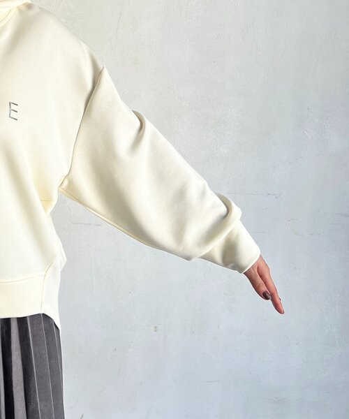 un dix cors（アンディコール）の「フードコクーンロゴプルオーバー（Tシャツ/カットソー・レディース・アイボリー/ブラック/グレー/バイオレット・FREE）」の17枚目の写真