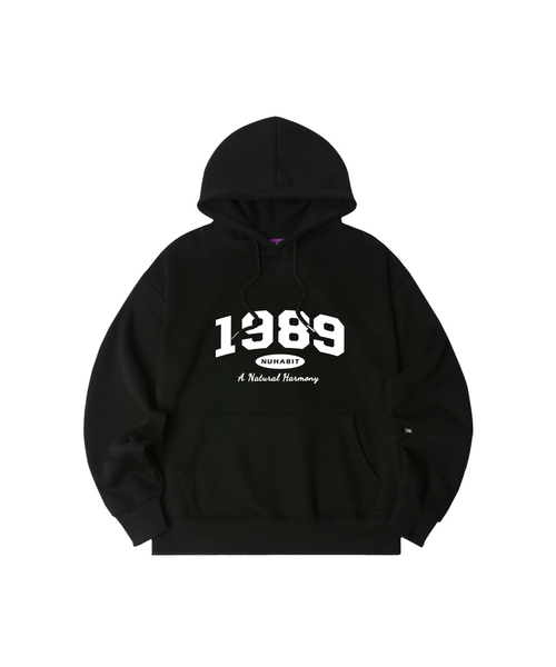 NUHABIT(ニューハビット)の「N/H DAILY CLOTHES オーバーサイズ 起毛 フードパーカー_ブラック (SOH4-4NH1191)(パーカー・メンズ・ブラック・LARGE/MEDIUM/X-LARGE)」の1枚目の写真