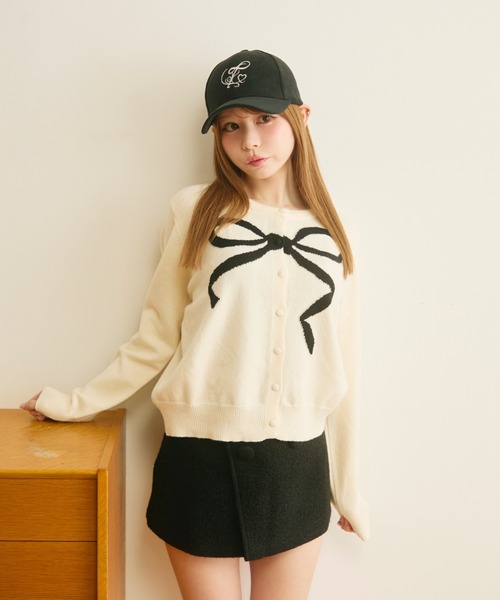 TITTY&CO.（ティティーアンドコー）の「ラメ刺繍ロゴキャップ（キャップ・レディース・アイボリー/ブラック・FREE）」の15枚目の写真