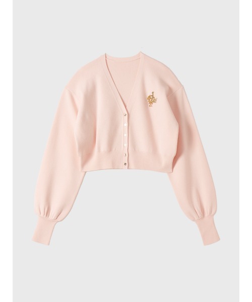 EIMY ISTOIRE（エイミーイストワール）の「【PRE ORDER】EIMYロゴチャームニットカーディガン（カーディガン/ボレロ・レディース・ピンク/ネイビー/ブラック/アイボリー・F）」の12枚目の写真
