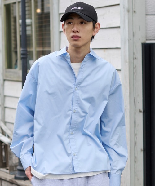 WEGO（ウィゴー）の「WEGO/【26年春夏新作】クロップドブロードシャツ（シャツ/ブラウス・メンズ・チャコール/サックスブルー/ブルー系その他2/ブルー系その他4/ホワイト系その他4・MEDIUM/LARGE）」の14枚目の写真