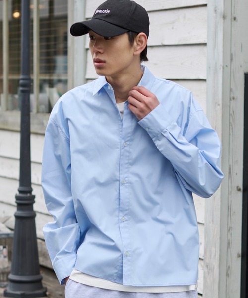 WEGO（ウィゴー）の「WEGO/【26年春夏新作】クロップドブロードシャツ（シャツ/ブラウス・メンズ・チャコール/サックスブルー/ブルー系その他2/ブルー系その他4/ホワイト系その他4・MEDIUM/LARGE）」の16枚目の写真