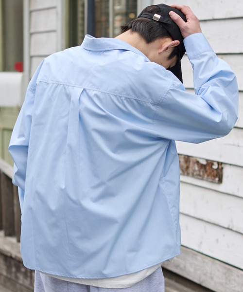 WEGO（ウィゴー）の「WEGO/【26年春夏新作】クロップドブロードシャツ（シャツ/ブラウス・メンズ・チャコール/サックスブルー/ブルー系その他2/ブルー系その他4/ホワイト系その他4・MEDIUM/LARGE）」の17枚目の写真