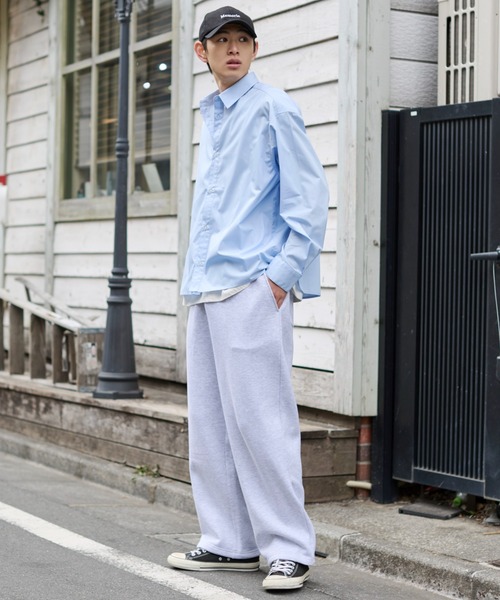 WEGO（ウィゴー）の「WEGO/【26年春夏新作】クロップドブロードシャツ（シャツ/ブラウス・メンズ・チャコール/サックスブルー/ブルー系その他2/ブルー系その他4/ホワイト系その他4・MEDIUM/LARGE）」の19枚目の写真