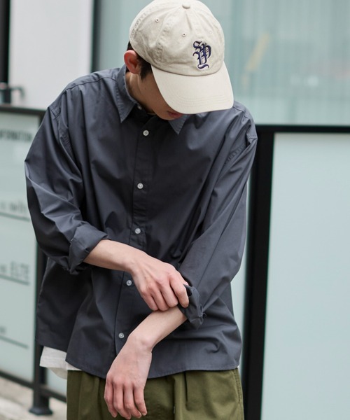 WEGO（ウィゴー）の「WEGO/【26年春夏新作】クロップドブロードシャツ（シャツ/ブラウス・メンズ・チャコール/サックスブルー/ブルー系その他2/ブルー系その他4/ホワイト系その他4・MEDIUM/LARGE）」の11枚目の写真