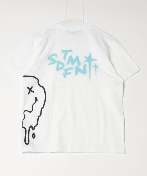 STUD MUFFIN(スタッドマフィン)の「STUD MUFFIN/スタッドマフィン/コットン天竺 クレジットシークイン&ドリップスマイル SS Tシャツ(Tシャツ/カットソー・メンズ・ホワイト/グレー・3/2)」の19枚目の写真