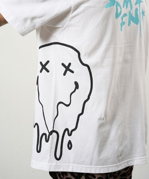 STUD MUFFIN(スタッドマフィン)の「STUD MUFFIN/スタッドマフィン/コットン天竺 クレジットシークイン&ドリップスマイル SS Tシャツ(Tシャツ/カットソー・メンズ・ホワイト/グレー・3/2)」の17枚目の写真