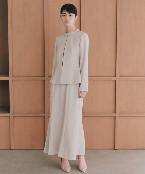 kaene（カエン）の「シフォンパイピングジャケット / 005368 ［ブラック：ブラックフォーマル対応］冠婚葬祭 礼服 喪服 入学式 卒業式 七五三 お宮参り（スーツジャケット・レディース・ブラック・L/M/S）」の2枚目の写真