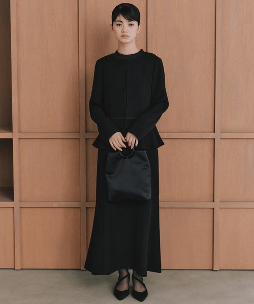 kaene（カエン）の「シフォンパイピングジャケット / 005368 ［ブラック：ブラックフォーマル対応］冠婚葬祭 礼服 喪服 入学式 卒業式 七五三 お宮参り（スーツジャケット・レディース・ブラック・L/M/S）」の7枚目の写真