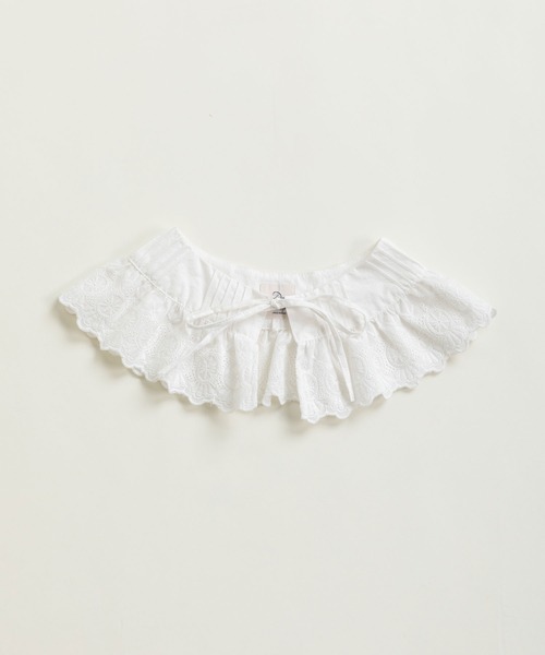 Dot&Stripes CHILD WOMAN(ドットアンドストライプス チャイルドウーマン)の「ブロードレースピンタックフラットカラー 付け襟(付け襟・レディース・ホワイト・FREE)」の12枚目の写真