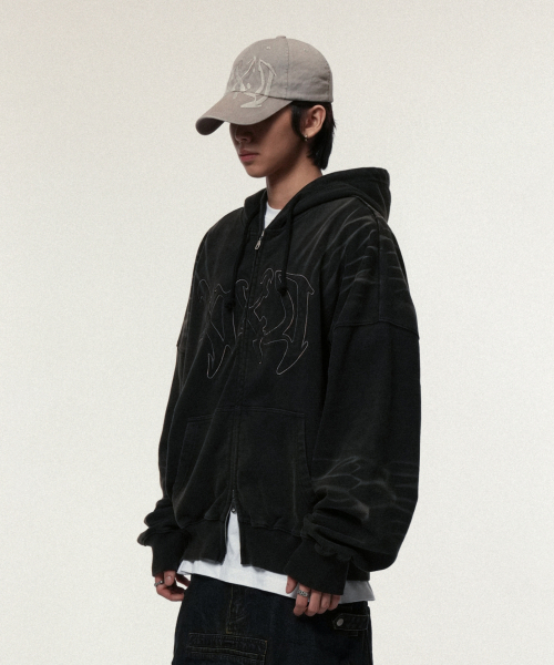 IDWS(アイドンワナセル)の「Trace Hoodie Zip Up Black(パーカー・レディース・その他・0/1/2)」の5枚目の写真