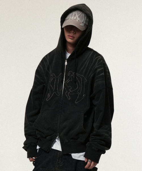 IDWS(アイドンワナセル)の「Trace Hoodie Zip Up Black(パーカー・レディース・その他・0/1/2)」の9枚目の写真