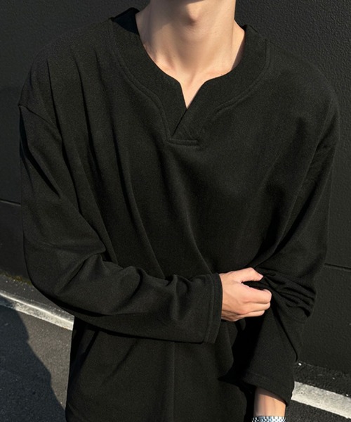 WESTBOY(ウエストボーイ)の「ディープキーネック ルーズカットソー WO26S2TP04(Tシャツ/カットソー・メンズ・ブラック/グレー/ホワイト・L/XL/M)」の18枚目の写真