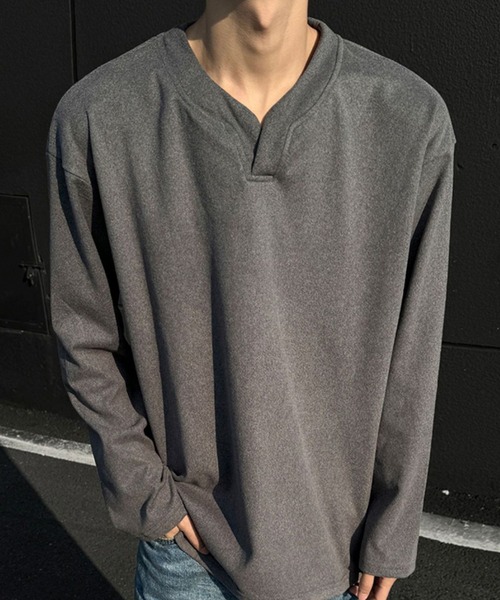 WESTBOY(ウエストボーイ)の「ディープキーネック ルーズカットソー WO26S2TP04(Tシャツ/カットソー・メンズ・ブラック/グレー/ホワイト・L/XL/M)」の20枚目の写真