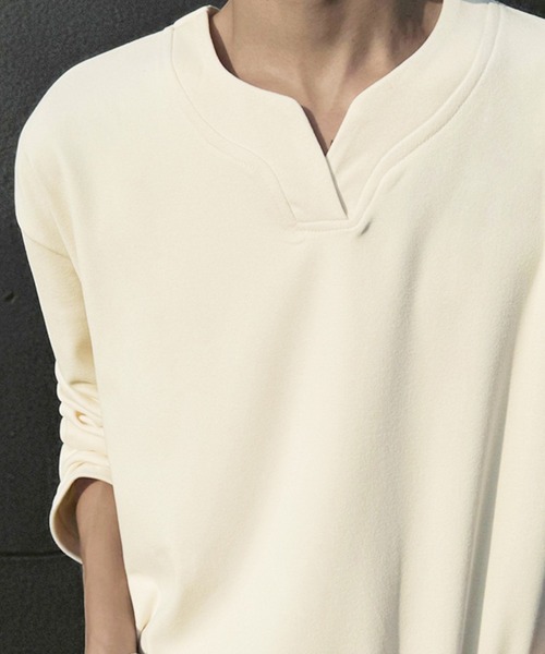 WESTBOY(ウエストボーイ)の「ディープキーネック ルーズカットソー WO26S2TP04(Tシャツ/カットソー・メンズ・ブラック/グレー/ホワイト・L/XL/M)」の10枚目の写真
