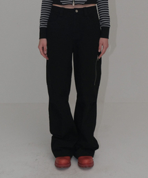 WASHING COTTON CARGO PANTS [BLACK]