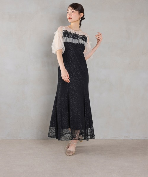 Kana（カナ）の「モチーフレース チュールバルーンスリーブ マーメイド