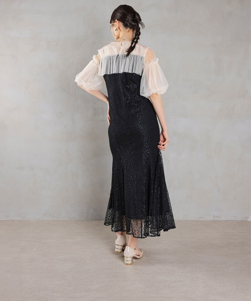 Kana（カナ）の「モチーフレース チュールバルーンスリーブ マーメイド