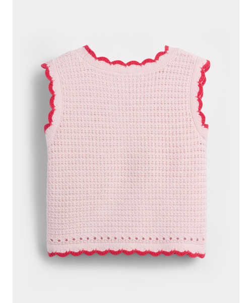 GAP(ギャップ)の「クロシェ ストロベリー ニットタンクトップ (幼児・ベビー)(ニット/セーター・キッズ・ピンク・70cm/80cm/90cm/95cm/100cm/105cm/110cm)」の2枚目の写真