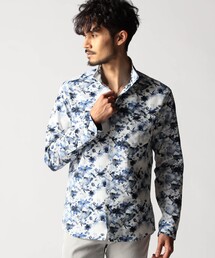 NICOLE CLUB FOR MEN（ニコルクラブフォーメン）の「アラカルトプリント スタンドカラーシャツ（シャツ/ブラウス）」