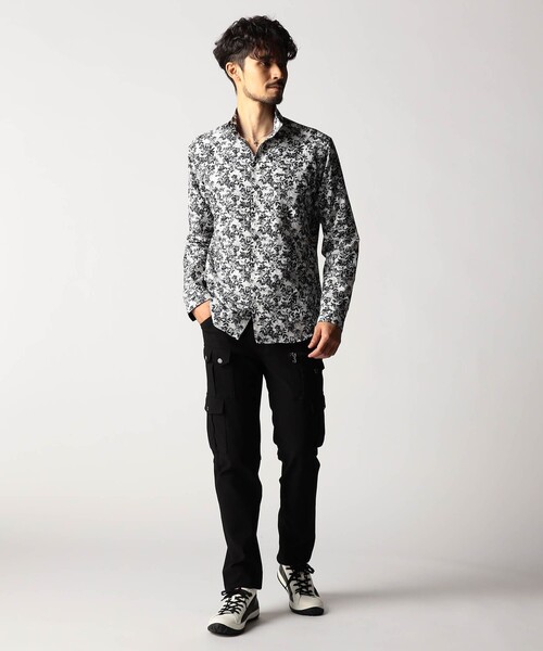 NICOLE CLUB FOR MEN（ニコルクラブフォーメン）の「アラカルトプリント スタンドカラーシャツ（シャツ/ブラウス・メンズ・その他3/その他2/ホワイト/ブルー・XL/M/L）」の10枚目の写真